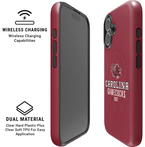 University of South Carolina Gamecocks Red iPhone 16 Plus Magsafe Impact Case